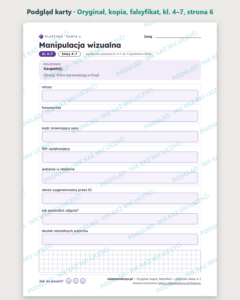 Oryginał, kopia, falsyfikat — plastyka, klasy 4–7, 10 kart PDF — podgląd karty, strona 6
