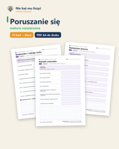 Poruszanie się — matura z biologii — 10 kart PDF z kluczem — okładka
