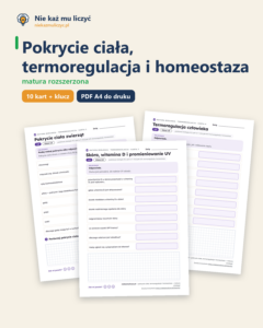 Pokrycie ciała i termoregulacja, matura z biologii — 10 kart PDF — okładka