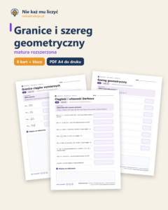 Granice i szereg geometryczny, matura z matematyki — 8 kart PDF — okładka