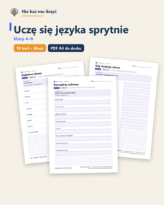 Uczę się języka sprytnie — angielski, klasy 4–6, 10 kart PDF — okładka