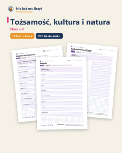 Tożsamość, kultura i natura — polski, klasy 7–8, 10 kart PDF — okładka