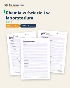 Chemia w świecie i w laboratorium — chemia, klasa 7, 10 kart PDF — okładka