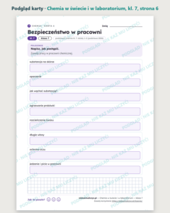 Chemia w świecie i w laboratorium — chemia, klasa 7, 10 kart PDF — podgląd karty, strona 6