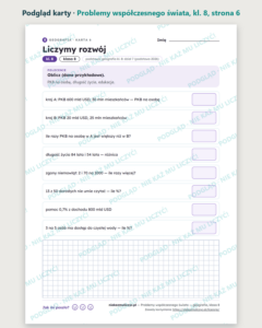 Problemy współczesnego świata — geografia, klasa 8, 10 kart PDF — podgląd karty, strona 6