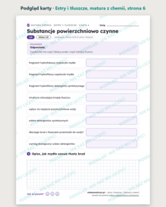 Estry i tłuszcze — matura z chemii — 10 kart PDF z kluczem — podgląd karty, strona 6