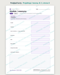 Projektuję i tworzę — karty pracy, klasa 3, 10 kart PDF — podgląd karty, strona 6