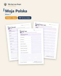Moja Polska — karty pracy, klasa 3, 10 kart PDF — okładka