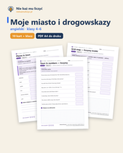 Moje miasto i drogowskazy, angielski klasy 4–6 — 10 kart PDF — okładka