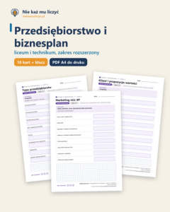 Przedsiębiorstwo i biznesplan — biznes i zarządzanie, LO, rozszerzony — okładka