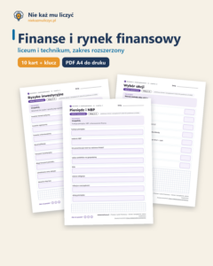 Finanse i rynek finansowy — biznes i zarządzanie, liceum, rozszerzony — okładka