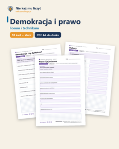 Demokracja i prawo — edukacja obywatelska, liceum, 10 kart PDF — okładka