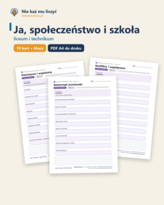 Ja, społeczeństwo i szkoła — edukacja obywatelska, liceum, 10 kart PDF — okładka