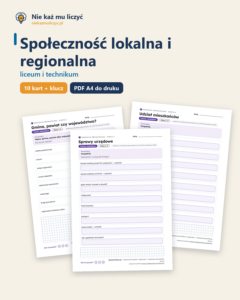 Społeczność lokalna i regionalna — edukacja obywatelska, liceum — okładka