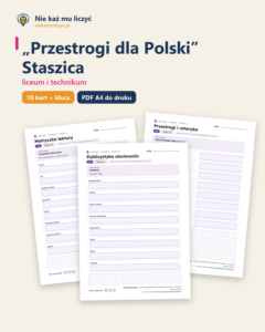 „Przestrogi dla Polski” Staszica — karty do lektury, liceum — okładka