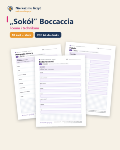 „Sokół” Boccaccia — karty do lektury, liceum, 10 kart PDF — okładka