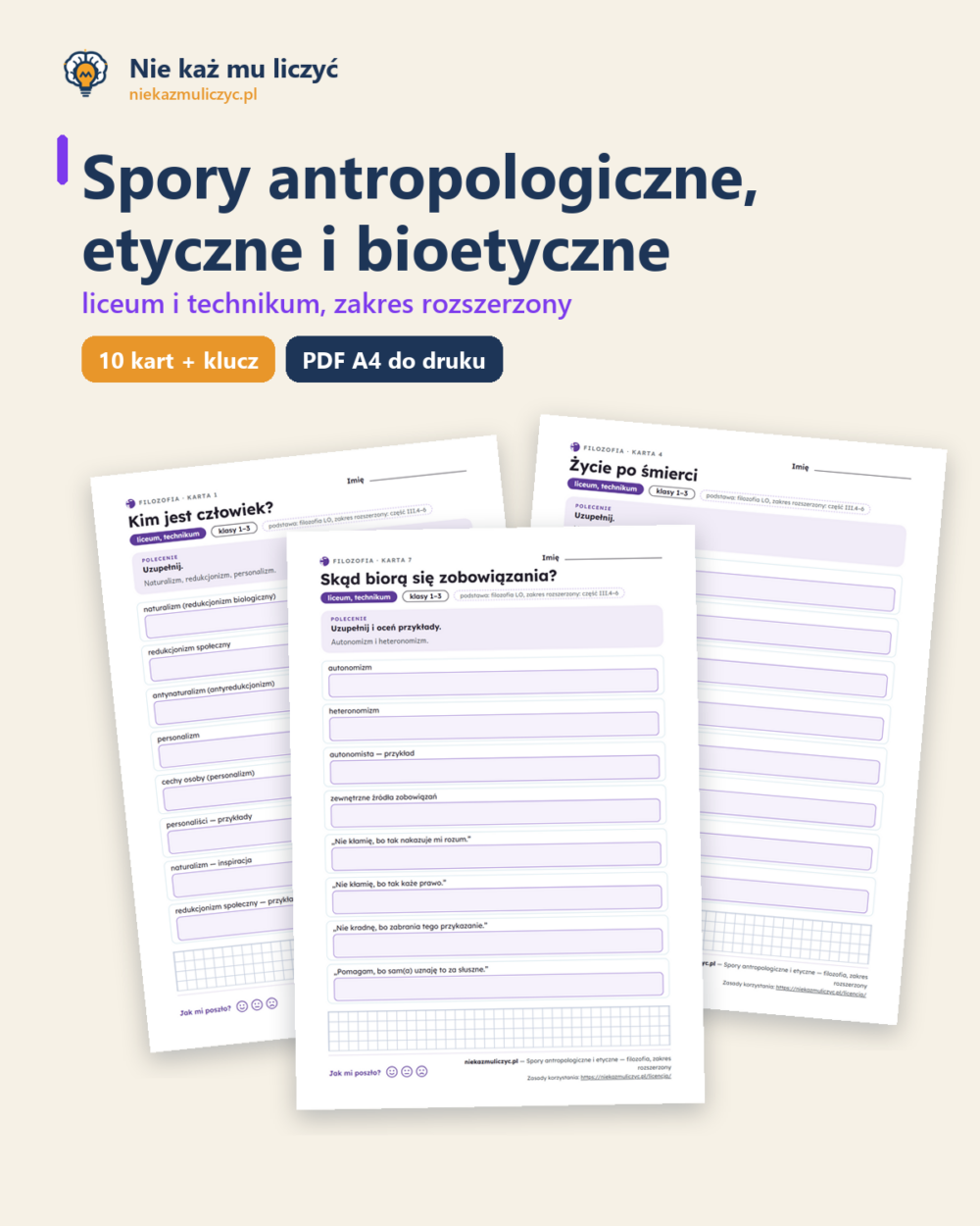 Spory antropologiczne i etyczne — filozofia, liceum, rozszerzony — okładka