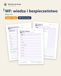 WF: wiedza i bezpieczeństwo — wychowanie fizyczne, klasy 4–6 — okładka