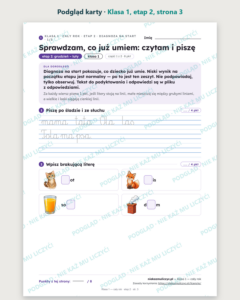 Klasa 1, cały rok, etap 2 (grudzień–luty) — zeszyt PDF z kluczem — podgląd karty, strona 3