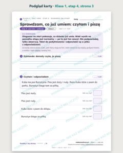 Klasa 1, cały rok, etap 4 (czerwiec i wakacje) — zeszyt PDF z kluczem — podgląd karty, strona 3