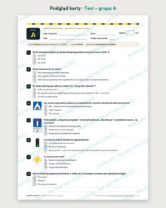 Karta rowerowa, klasa 4 — komplet egzaminacyjny z kluczem — podgląd karty, strona 1