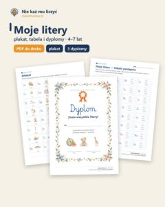 Moje litery: plakat alfabetu, tabela postępów i dyplomy — PDF — okładka