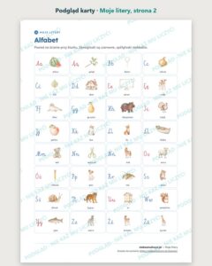 Moje litery: plakat alfabetu, tabela postępów i dyplomy — PDF — podgląd karty, strona 1