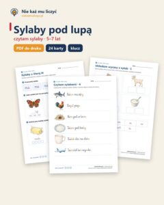 Sylaby pod lupą — 24 karty pracy PDF z kluczem, 5–7 lat — okładka