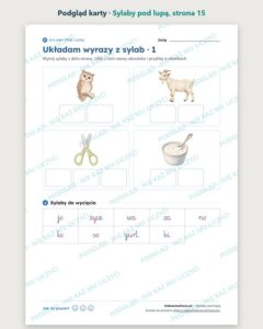 Sylaby pod lupą — 24 karty pracy PDF z kluczem, 5–7 lat — podgląd karty, strona 2