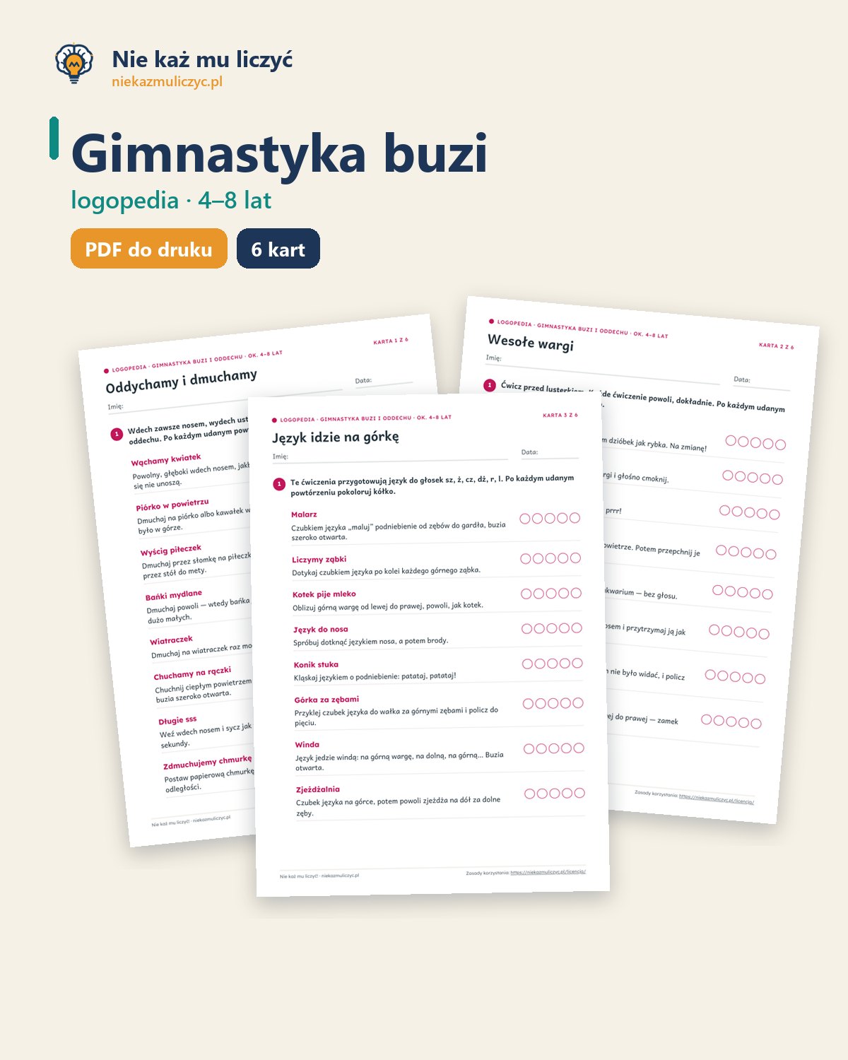 Okładka zestawu Gimnastyka buzi