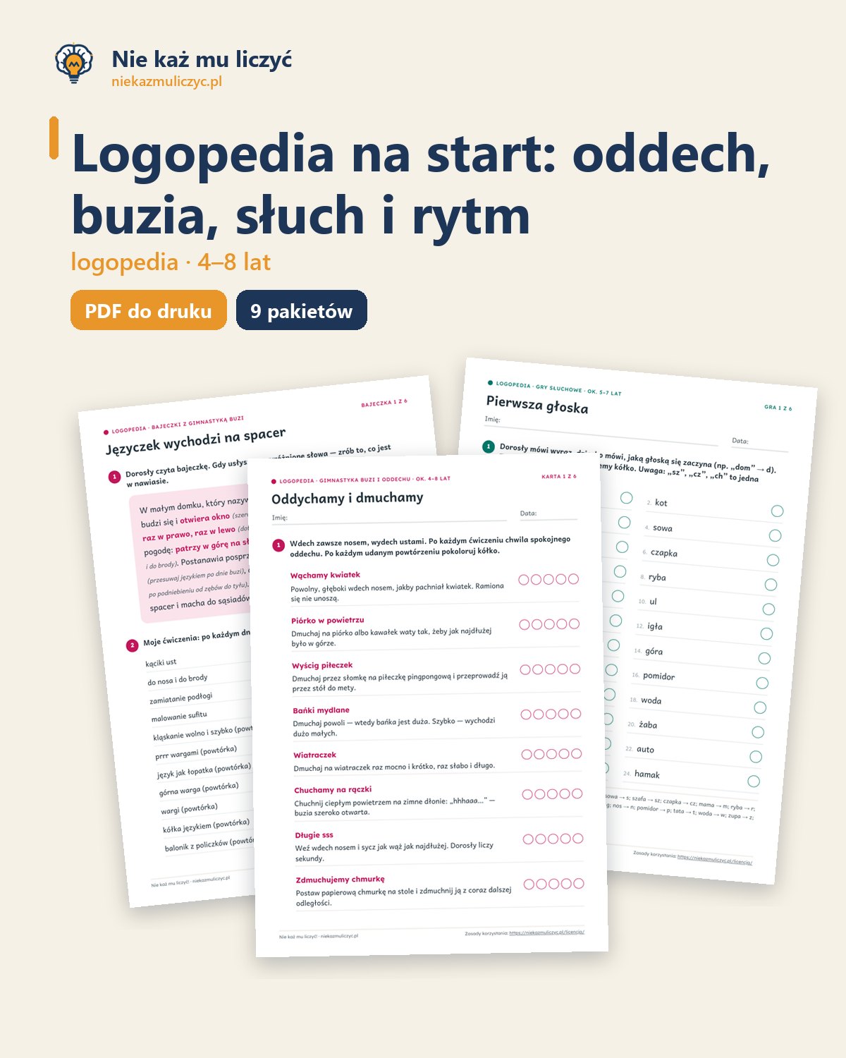 Okładka zestawu Logopedia na start