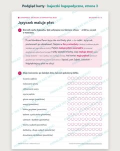 Logopedia na start: oddech, buzia, słuch i rytm — 9 pakietów, 4–8 lat — podgląd karty, strona 2