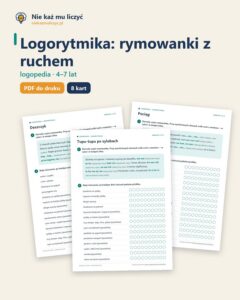 Logorytmika: rymowanki z ruchem, 4–7 lat — 8 zabaw PDF — okładka