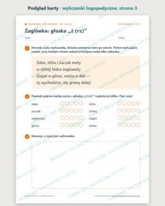 Wyliczanki logopedyczne, 4–8 lat — 12 wyliczanek PDF — podgląd karty, strona 3