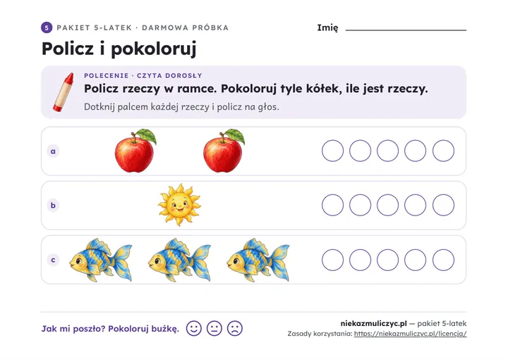 Podgląd strony: 5 lat: pakiet 5-latek