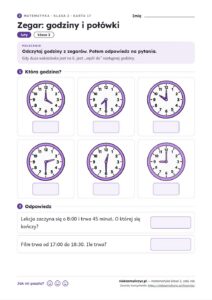 Matematyka klasa 2 — 30 kart pracy na cały rok PDF z kluczem — przykładowa karta