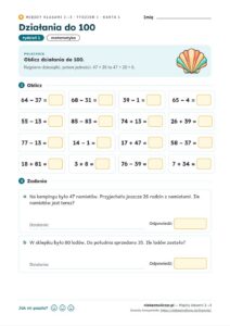 Między klasami 2→3 — wakacyjne powtórki: 16 kart PDF z kluczem — przykładowa karta