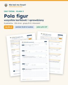 Pola figur — cały dział, klasa 5 (8 pakietów) — okładka pakietu
