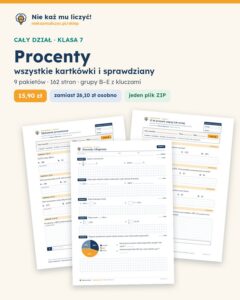 Procenty — cały dział, klasa 7 (9 pakietów) — okładka pakietu