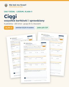 Ciągi — cały dział, liceum, klasa 3 (8 pakietów) — okładka pakietu