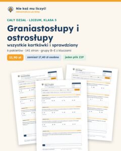 Graniastosłupy i ostrosłupy — cały dział, liceum, klasa 3 (6 pakietów) — okładka pakietu