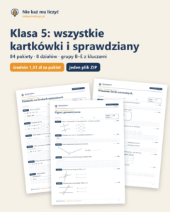 Klasa 5 — wszystkie kartkówki i sprawdziany (84 pakiety) — okładka
