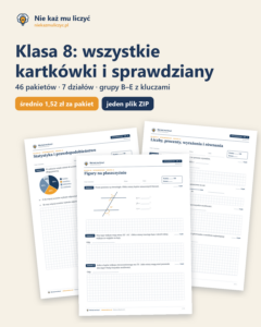 Klasa 8 — wszystkie kartkówki i sprawdziany (46 pakietów) — okładka