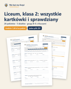 Liceum, klasa 2 — wszystkie kartkówki i sprawdziany (28 pakietów) — okładka