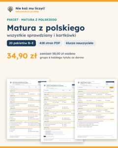 Matura z polskiego — wszystkie sprawdziany i kartkówki — pierwsza strona arkusza grupy A