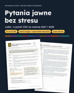 Pytania jawne: Lalka – 6 opracowań na maturę ustną — okładka
