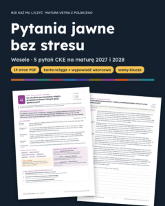 Pytania jawne: Wesele – 5 opracowań na maturę ustną — okładka