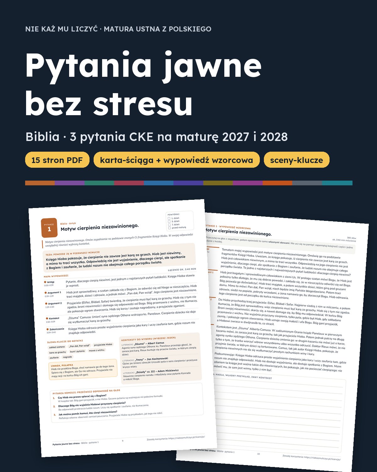 Okładka: Pytania jawne 2027–2028: Biblia – 3 opracowania