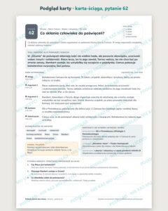 Pytania jawne: Dżuma – 4 opracowania na maturę ustną — podgląd karty, karta-ściąga do pytania 62: teza, mapa wypowiedzi, konteksty i pytania komisji