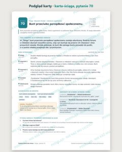 Pytania jawne: Tango – 3 opracowania na maturę ustną — podgląd karty, karta-ściąga do pytania 70: teza, mapa wypowiedzi, konteksty i pytania komisji